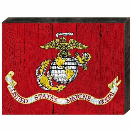 CLEAN CHOICE Marines Military Patriotic Flag Art on Board Wall Decor CL3499508